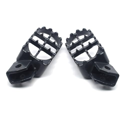 Image of MZS Dirt Bike Foot Pegs, Gray MX Heavy Cast Iron Metal Non-Slip Pedals