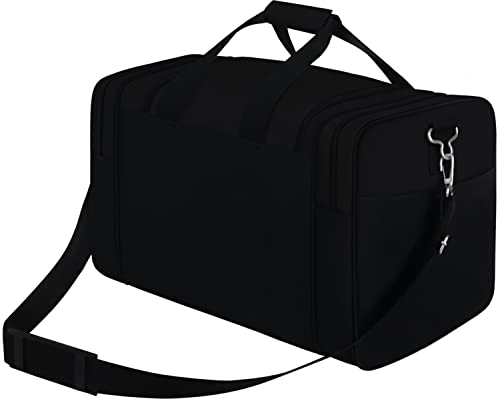 22"/25"/30" Heavy Duty Polyester Duffel Gym Bag Sports Travel Carry-on Duffel (Black, 30")4