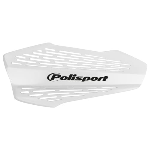 Polisport MX Force Handguard for Motocross Motorcycles–Universal Handguard Shield– Durable, Flexible, Easy to Install, Supermoto, Motard, Dirt Bikes & Off-Road Protection- White