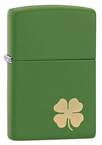 Zippo Clover Pocket Lighter, Moss Green Matte, One Size