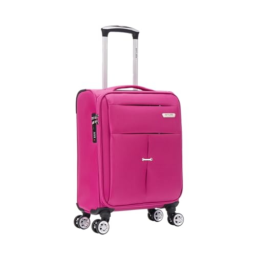 Cabin Suitcase Carry Suitcase 20" Lightweight 4 Wheels Spinner 3-Digit Combination Lock Soft Shell Luggage Hand Luggage Flight Bag for EasyJet Ryanair Birtish Airways and All Other Airlines 55x35x20