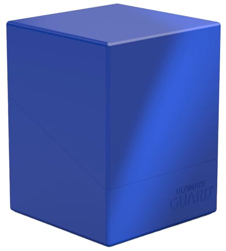 Image of Ultimate Guard Boulder Solid 100+, Deck Case for 100 Double-Sleeved TCG Cards, Blue, Secure & Durable Storage for Trading Card Games, No Transparency