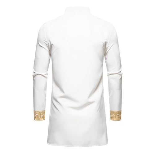 Afrikanischer Dashiki für Herrenanzüge Goldstickerei Hemd und Hose Set Outfits Afrikanisches 2-teiliges Set Metallic Traditioneller Anzug Goldstempel Gedruckt Tribal Kleidung – Bild 6