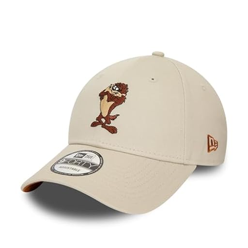 New Era Taz Gorra de béisbol Sombrero Cap Ajustable 9Forty Looney Tunes Dibujos Animados Visera Curva Beige | Ya disponible en tu tienda friki favorita! En mundofriki.es!