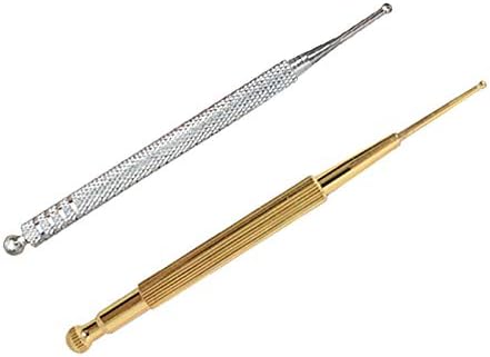 Facial Reflexology Tools, Double Headed Spring Loaded Ear and Body Point Probe Stimulator, Acupoint Search Massage Pen,Tool for Facial Stimulation Therapy, Set of 2