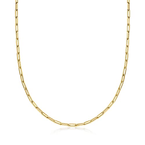 Pure Collection by Ross-Simons Italian 14kt Yellow Gold Paper Clip Link Necklace
