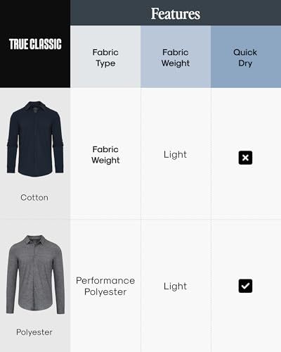 True Classic Long Sleeve Shirts for Men – Casual Mens Dress Shirts, Stretch Button Down Shirt Men, Slim & Relaxed Fits3