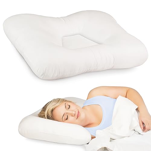 Core Products Tri-Core Cervical Support Pillow – Firm Orthopedic Neck Pillow for Pain Relief, Back and Side Sleepers – Ergonomic Contour Pillow – Assembled in USA, Midsize