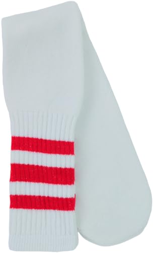 Image of ToBeInStyle Unisex Knee High Cotton Tube Athletic Thick Socks w /Stripe Top