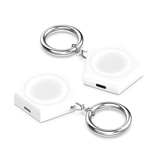 Portable Charger Compatible with Huawei Watch GT4 Por/Watch 4 Pro/Watch 3 Pro New/Ultimate/GT3 SE/GT3 Pro/GT2 Pro/GT Runner/Buds/GT Cyber table Charger Two connectors: Type C & Micro USB (White*2)