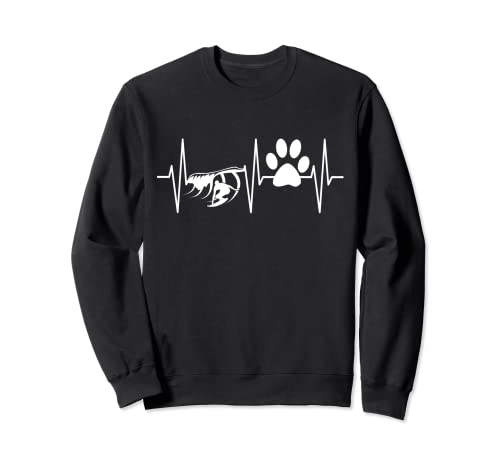 Camiseta de surfista Funny Dog Lover Heartbeat Surfing Sudadera