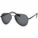 Pro Acme Small Polarized Aviator Sunglasses for Adult Small Face and Junior,52mm (Black Frame/Black Lens)