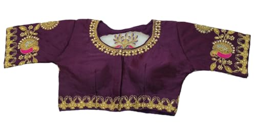 Image of Pujia Mills women's embroidery handwork design bridal blouse