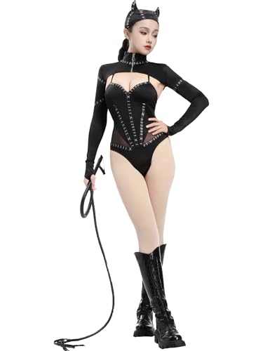 haikyuu Women Cat Cosplay Swimsuit with Swim Cap Goth One Piece Swimsuit Heroine Bathing Suit