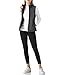 Outdoor Ventures Softshell Weste Damen Ärmellose Jacke Laufweste Leicht Winddicht Warm Fleeceweste Stehkragen Sport Golf Weste mit 4 Taschen für Wandern Camping Dunkelgrau XL