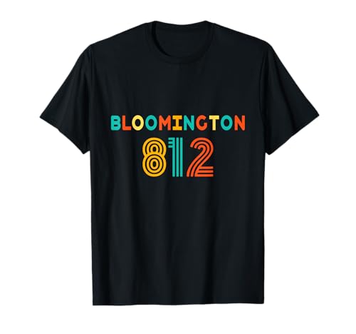 Bloomington Indiana Texte coloré vintage rétro années 1960 1970 T-Shirt