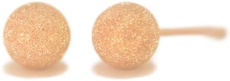 Amazon.co.jp: K18PGピンクゴールドフラッシュボールピアス 5mm