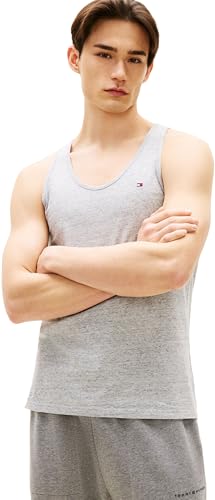 Tommy Hilfiger Herren 3er Pack Tank Tops Rundhalsausschnitt, Mehrfarbig (White/Black/Grey Heather), XL – Ansicht 5