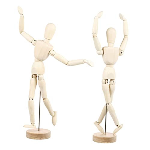 VICASKY Wooden Jointed Puppet Models Movable Joint Puppets for Drawing Photography Props Home Decor