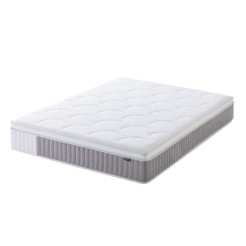 Zinus Cool Support 12 Inch Hybrid Mattress, Cooling Gel Memory Foam, Heavy Duty Individually Wrapped Coils, Soothing Pressure Relief, Medium Firm Feel, CertiPUR-US Certified, Queen