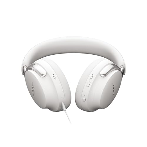 Image of Bose QuietComfort Ultra Bluetooth Headphones (2nd Gen), Wireless Headphones with Spatial Audio, Over Ear Noise Cancelling with Mic, Up to 30 Hours of Play time, White Smoke