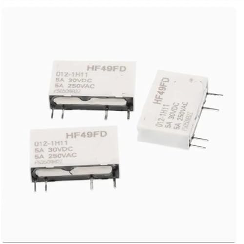 Relais HF49FD0121H11 avec bobine 12V CC a 4 broches pour isolation stable