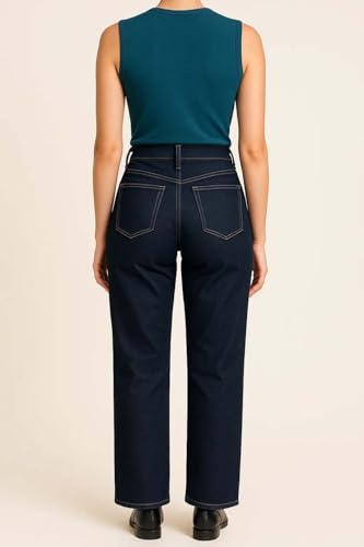 Image of KOTTY Women's Solid|Fit and Flared Fitting|Ankle Leg Style|High Rise|Stechable|Casual Jeans