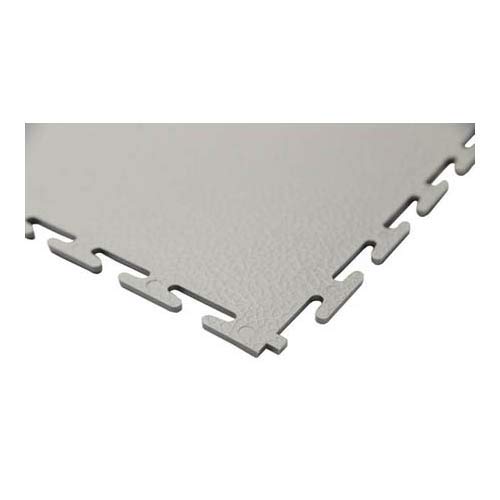 Ecotile E500/5/201 - Piastrelle standard in PVC, liscia, 500 x 500 x 5 mm, 4 pezzi, colore: Grigio chiaro