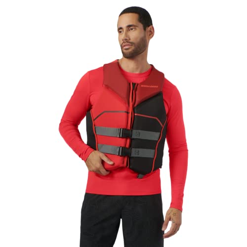 Sea-Doo Freedom Adult Unisex PFD/Life Jacket (Ecoprene) 285980, Lava Red, X-Large