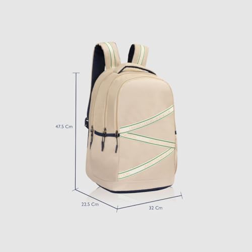 Image of United Colors of Benetton Phantom 34L Laptop Backpack, Water-Resistant, Fits 14-inch Laptop, Stylish & Organized for Professionals