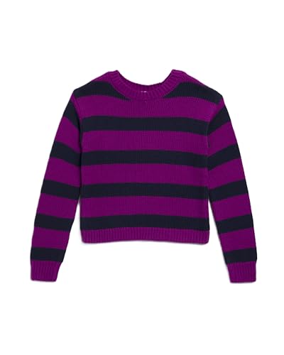 Splendid Girls' Cozy Stripe Sweater, Tourmaline/Navy