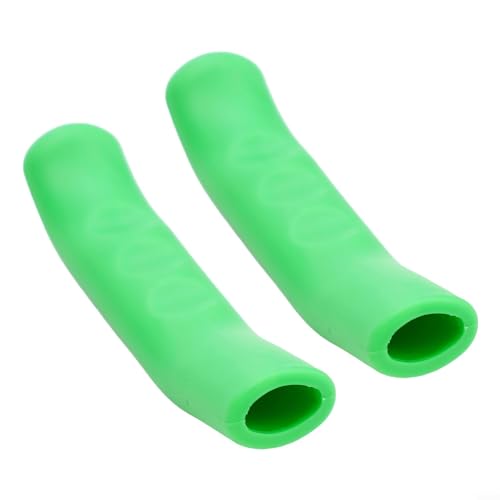 Antiskid Brake Lever Covers for Mountain and Road for Bike Nonslip TPR Handle Grips, ShockAbsorbing Brake Protectors (Pair, Assorted Colors)(Green)