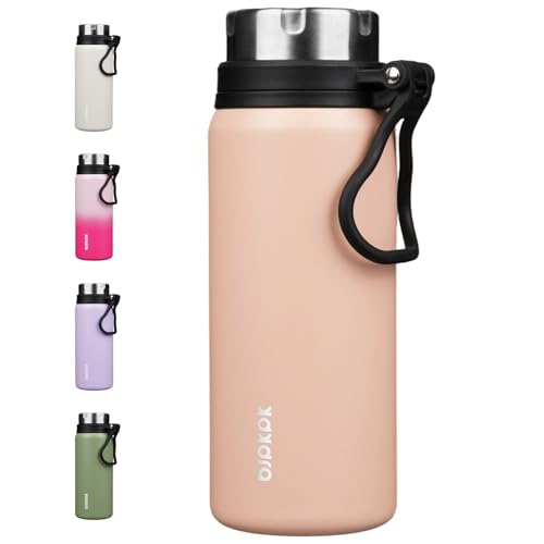 Image of BJPKPK 25oz Insulated Water Bottle, Stainless Steel Bottle with Handle | Vacuum Insulated Bottle with Leak-Proof BPA-Free Design, Keeps Drinks Cold & Hot for Gym, Office, Travel & Daily Use