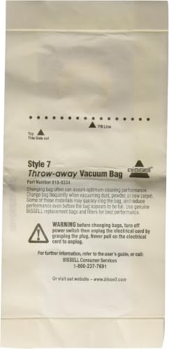 Image of BISSELL Style 7 Vacuum Bag, 32120, White (Pack of 6)