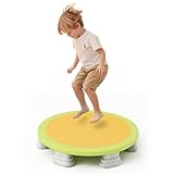 Mini Trampoline for Kids, Toddlers Trampoline Indoor Outdoor, Sensory Toys, Autism Sensory Products, Baby Jump Toy Recreational (Yellow)