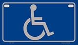Handicap Logo Novelty Metal Motorcycle Plate MP-339
