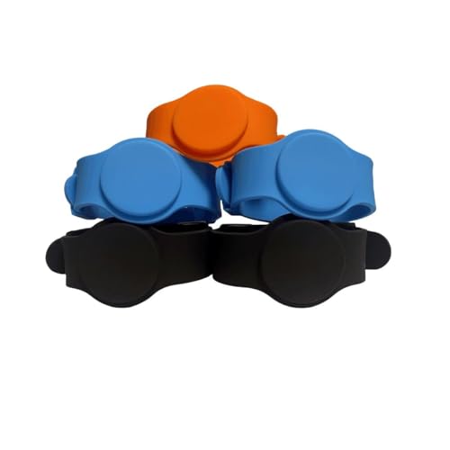 YARONGTECH 1K RFID NFC regolabile colore arancione braccialetto braccialetto in silicone (confezione da 5) (multicolore)
