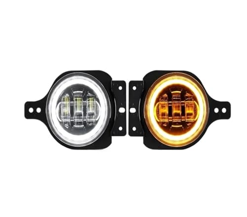 Phares antibrouillard LED blancs Jeep Wrangler JL 2018-2023 optiques avant haut de gamme