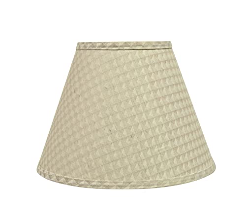 Image of Aspen Creative 32008A Transitional Empire Shape Spider Construction Lamp Shade in Oatmeal, 6 inch Top x 12 inch Bottom x 9 inch Slant Height