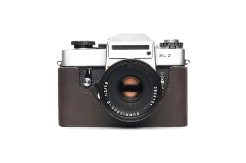 TP Original LEICAFLEX SL2 専用 ブルタイプ 本革 ボディケース ダークブラウン