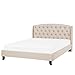 Produktbild Beliani Polsterbett Leinenoptik beige Lattenrost 140 x 200 cm Bordeaux