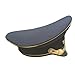 WW2 German Luftwaffe Airforce General's Officer Visor Hat, Black and Gold (US, Numeric, 7 1/2, Black)