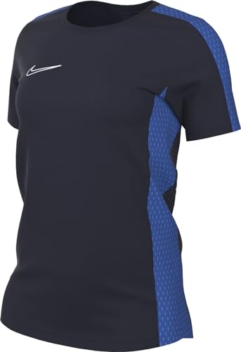 NIKE DR1338-451 W NK DF ACD23 TOP SS T-shirt Women's OBSIDIAN/ROYAL BLUE/WHITE Size S