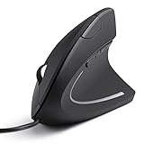 MOYAC Mouse Ergonómico Alarmbrico con 6 Botones, Mouse RGB Silencioso Click con Protección de Muñeca, dpi Ajustable...