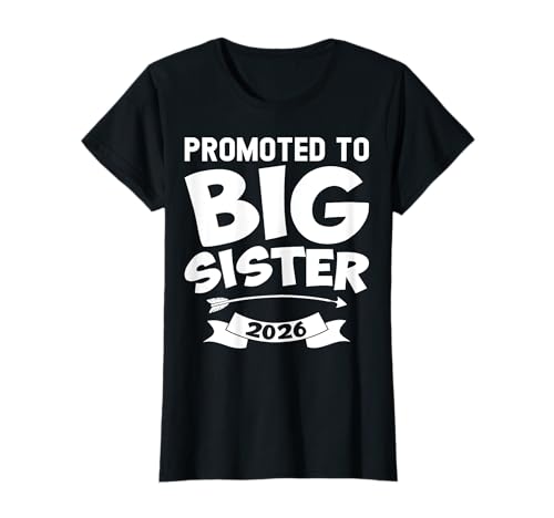 Promovido a hermana mayor 2026 Baby Announcement Hermano Camiseta