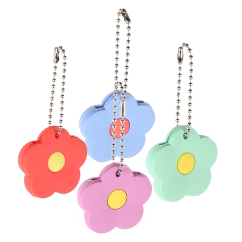 TINEASUR Juego De 4 Fundas Para Llaves De Control De Acceso, Identificadores De Llaves, Fundas Para Llaves De Casa, Bonitas Fundas Para Llaves De Casa Con Diseño De Flores.