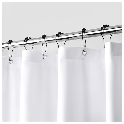 downluxe Waterproof Fabric Shower Curtain Liner - Soft Cloth Shower Liner with 3 Magnets, Shower Curtains for Bathroom, Machine Washable & Hotel Quality, 70" x 72", White
