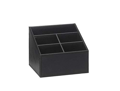 ANDREA HOUSE - Portamandos Efecto Piel en Color Negro 16,5x13,5x13cm