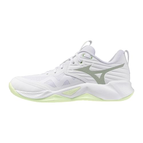 Mizuno Womens Wave Momentum Pro Volleyball Shoe, White-Ambrosia, US Womens 11.5