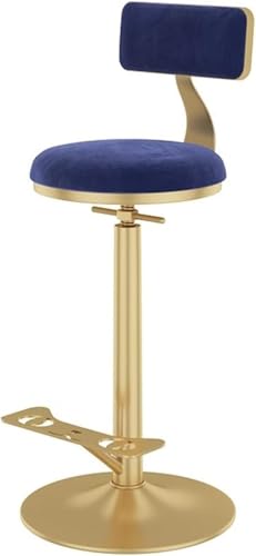 OGYJMSFN Tabourets Bar Tabouret de Bar pivotant à Hauteur réglable avec Dossier, Repose-Pieds en métal, chaises de Cuisine Hautes for Salle à Manger(Black)